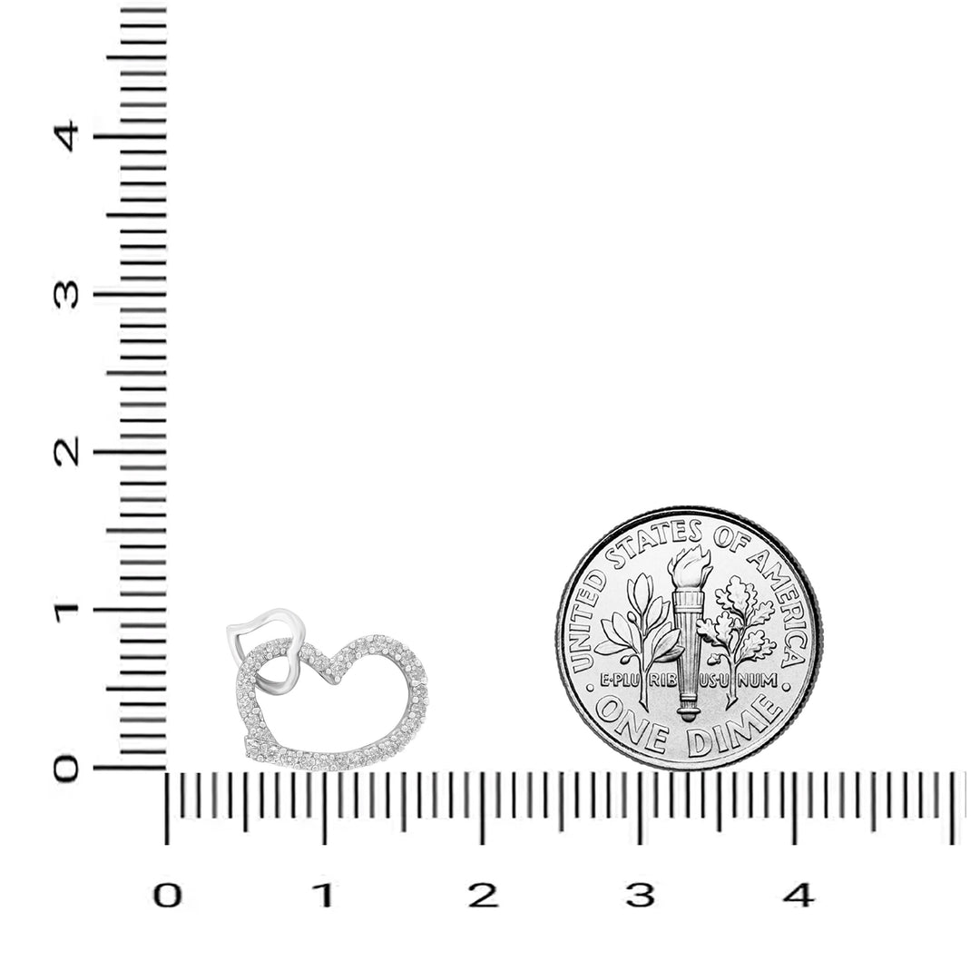 Diamond Heart Pendant Necklace, 14k Solid Gold, Natural Diamonds, Everyday Stackable Jewelry, Minimalist Stacking Pendant