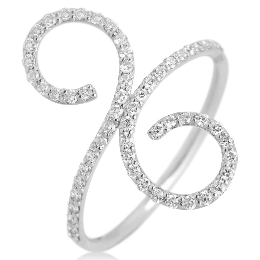 Infinity Diamond Ring, 14k Solid Gold, Natural Diamonds, , Everyday Jewelry Gift For Her