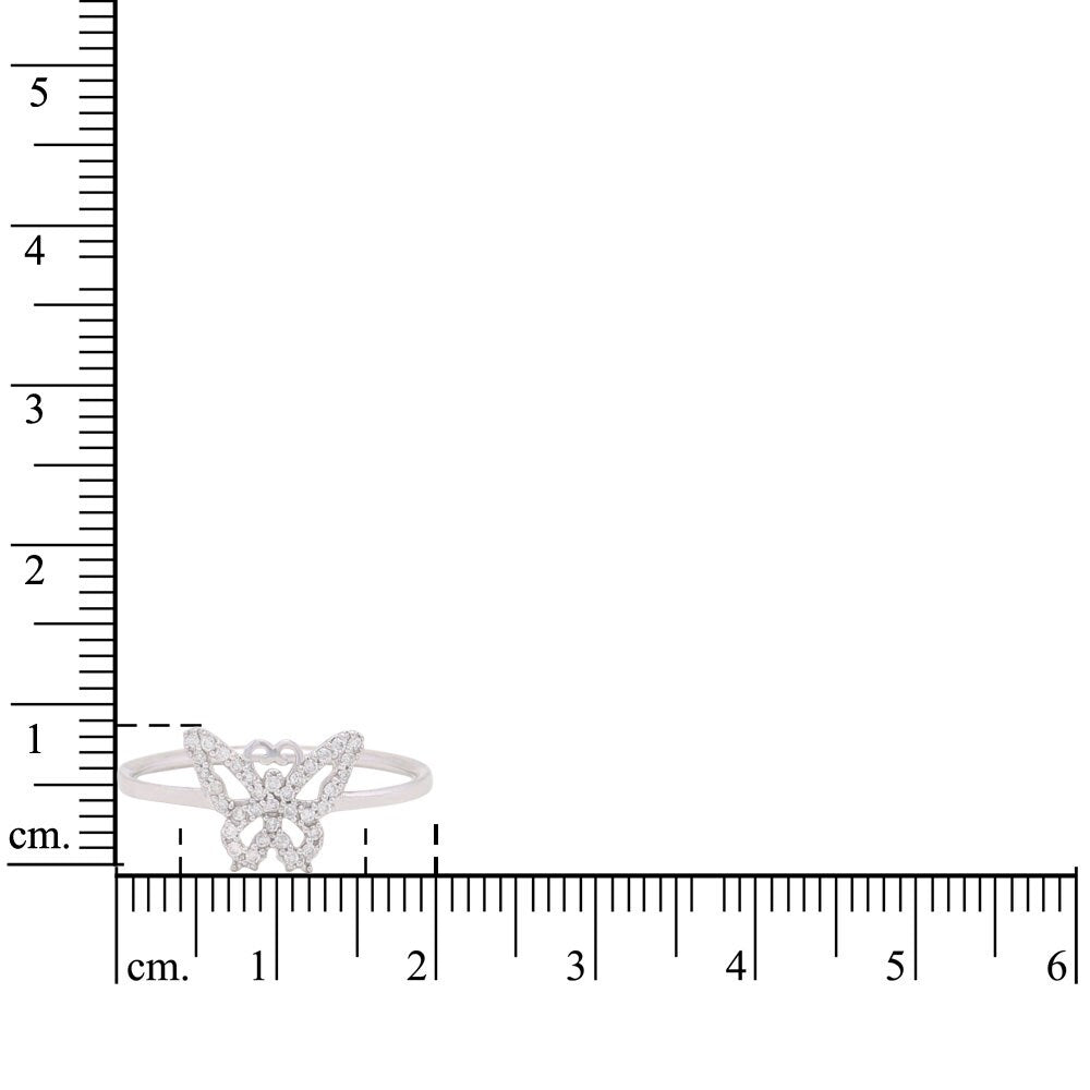 Butterfly Diamond Ring, 14k Solid Gold, Natural Diamonds, Animal Jewelry, Everyday Ring, Gift For Her