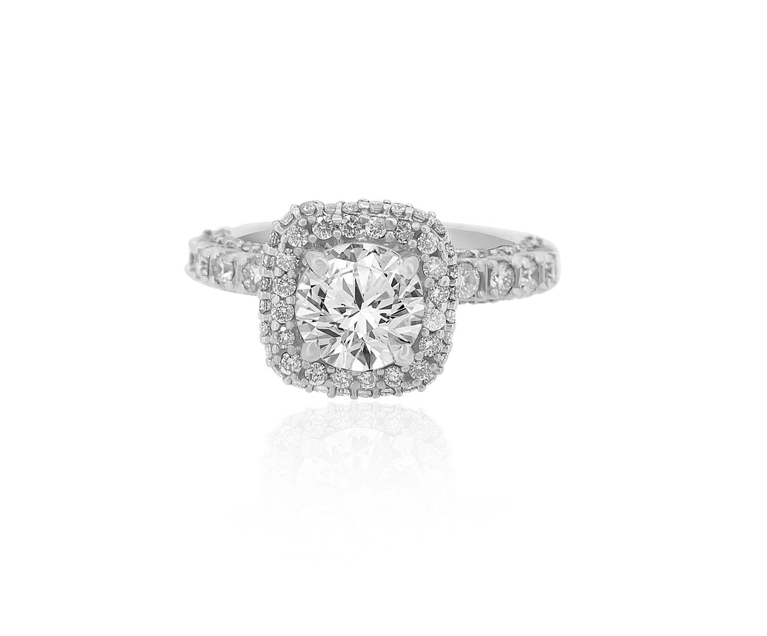 Round Solitaire Diamond Ring, Moissanite Engagement Ring, 14k Solid Gold Ring, Gift  for her