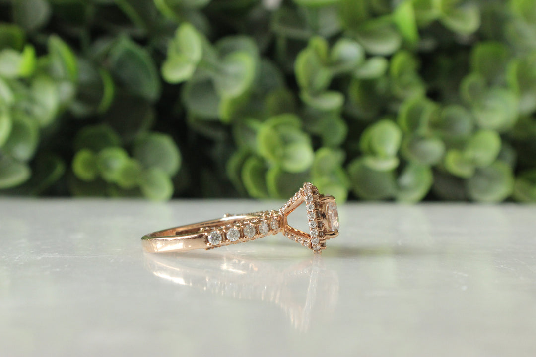 Round Solitaire Diamond Ring, Moissanite Engagement Ring, 14k Solid Gold Ring, Gift  for her