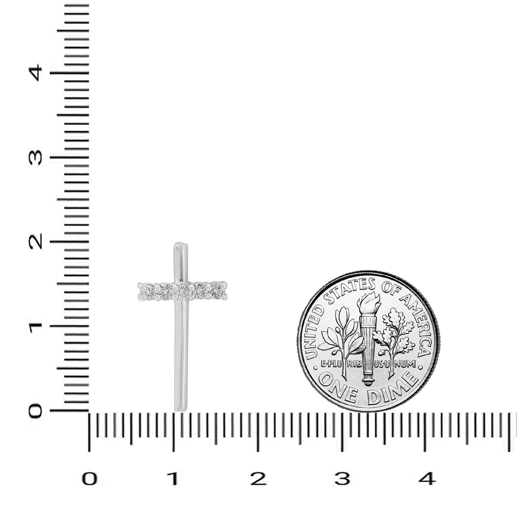 Diamond Cross Pendant, 14k Solid Gold, Natural Diamonds, Religious Jewelry With Adjustable Chain, Everyday Faith Necklace