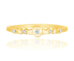Load image into Gallery viewer, Dainty Diamond Ring in 14k Solid Gold, Natural Diamonds, Everyday Jewelry, Gift for her
