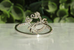 Load image into Gallery viewer, Zodiac Crab Diamond Ring, 14k Solid Gold, Natural Diamonds, Cancerian Sign, Minimalist Everyday Jewelry, Ready To Ship
