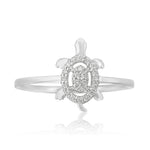 Load image into Gallery viewer, Turtle Diamond Ring, 14K Solid Gold, Natural Diamonds, Gift for her, Everyday Jewelry
