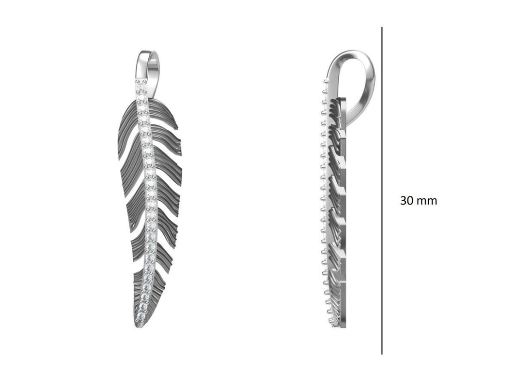 Leaf Diamond Pendant, 14k Solid Gold, Everyday Floral Jewelry, Natural Diamonds, Gift For Her