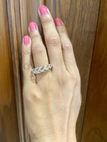 Load image into Gallery viewer, Weave Design Diamond Ring, Criss Cross Ring, 14K Solid Gold Band, Natural Diamonds, Gift for Her
