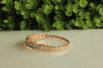 Load image into Gallery viewer, 14k Solid Gold Diamond Bangle Bracelet, Cluster Setting, Natural Diamonds, Gift for her
