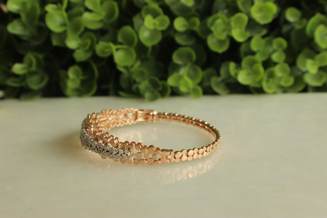 14k Solid Gold Diamond Bangle Bracelet, Cluster Setting, Natural Diamonds, Gift for her