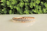 Load image into Gallery viewer, 14k Solid Gold Diamond Bangle Bracelet, Cluster Setting, Natural Diamonds, Gift for her
