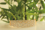 Load image into Gallery viewer, Broad Diamond Bracelet, 14k Solid Gold Cocktail Diamond Bangle Bracelet, Designer Bracelet, Natural Diamonds, Gift for her

