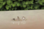 Load image into Gallery viewer, Kids Wheel Diamond Stud Earrings, 18k Solid Gold, Natural Diamonds, Kids Jewelry, Gift for toddlers, girls, and kids
