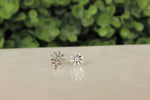 Load image into Gallery viewer, Kids Snowflake Diamond Stud Earrings, 18k Solid Gold, Natural Diamonds, Kids jewelry, Gift for toddlers, girls and kids
