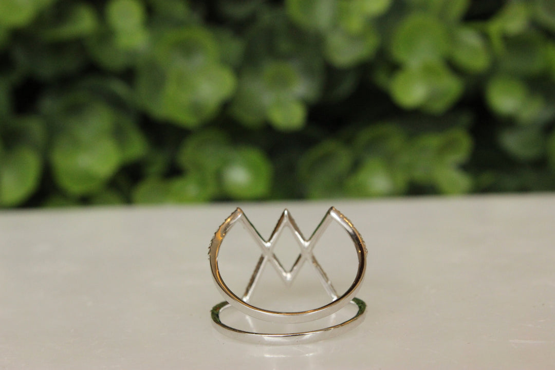 Criss Cross Diamond Ring, 14k Solid Gold, Natural Diamonds, Everyday Wear Jewelry, Gift for her