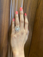 Load image into Gallery viewer, Solitaire Engagement Cocktail Diamond Ring, 14k Solid Gold Wedding Ring, Natural Diamonds, Bridal Jewelry, Gift for her
