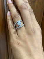 Load image into Gallery viewer, Solitaire Diamond Ring, Engagement Ring, Split Crossover Shank, 14k Solid Gold Ring, Natural Diamonds, Gift for her
