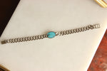 Load image into Gallery viewer, Turquoise Men&#39;s Bracelet, Miami Cuban Bracelet, Gemstone Bracelet, 14k Solid Gold, Chain &amp; Link Bracelet, Men&#39;s Jewelry
