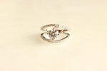 Load image into Gallery viewer, Solitaire Diamond Ring, Engagement Ring, Split Crossover Shank, 14k Solid Gold Ring, Natural Diamonds, Gift for her
