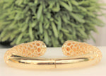 Load image into Gallery viewer, Citrine and Fancy Diamonds Cuff Bracelet, 14k Solid Gold, Moissanite Bracelet, Filigree Bracelet, Gift for her
