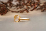 Load image into Gallery viewer, Square Diamond Ring, 14k Solid Gold Cluster ring, Natural Diamonds, Men&#39;s Engagement Ring, Gift for him, Men&#39;s jewelry Gift For Her
