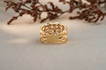 Load image into Gallery viewer, Criss cross diamond band, 14k solid gold, wedding broad band, natural diamonds, gift for her
