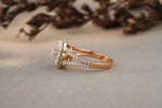 Load image into Gallery viewer, Round Solitaire Flower Diamond Ring in 14K Solid Gold, Natural Diamonds, Gift for her
