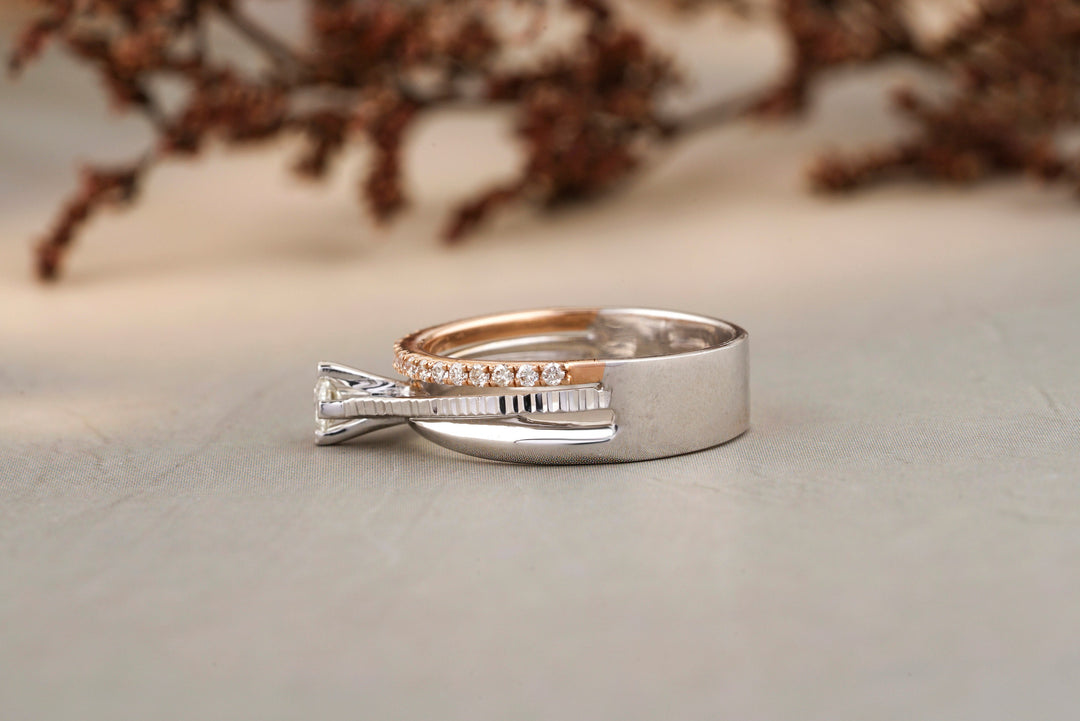 Solitaire Diamond Ring In 14k Solid Gold, Engagement Ring With Natural Diamonds, Gift for Women