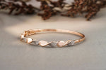 Load image into Gallery viewer, Twisted Wavy Diamond Bracelet, Natural Diamonds, 14k Solid Gold, Gift for her
