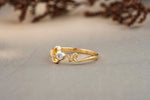 Load image into Gallery viewer, Diamond Love Ring In 14K Solid Gold, Proposal Ring With Natural Diamonds, Gift for Her
