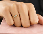 Load image into Gallery viewer, Diamond Love Ring In 14K Solid Gold, Proposal Ring With Natural Diamonds, Gift for Her
