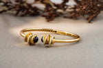 Load image into Gallery viewer, Blue Sapphire Diamond Cuff Bracelet, Spiral Bracelet With Natural Diamonds, 14K Solid Gold, Gift for her
