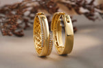 Load image into Gallery viewer, Round Diamond Hoop Earrings, 14k Solid Gold Earrings, Natural Diamonds, Wedding Earrings, Gift for her
