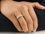 Load image into Gallery viewer, Solitaire Diamond Ring In 14k Solid Gold, Eternity Band With Natural Diamonds, Gift For Her
