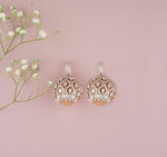 Load image into Gallery viewer, Orb Diamond Drop Earrings, 14K Solid Gold, Oval &amp; Round Natural Diamonds, Bridal Wedding Earrings, Gift for her
