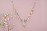 Load image into Gallery viewer, Solitaire Floral Design Diamond Necklace, Marquise Leaves, Dual Tone, 14k Solid Gold, Moissanite Necklace, Gift for her
