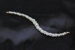 Load image into Gallery viewer, Trillion Diamond Tennis Bracelet With Halo Setting, 14k Solid Gold, Stackable Bracelet, Natural Diamonds, Bridal Jewelry, Gift for Her
