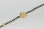 Load image into Gallery viewer, Gold Disc Initial Baby Bracelet, 14k Solid Gold, Natural Diamonds Nazariya, Kids Bracelet, Indian Protection Charm, Gift for toddlers
