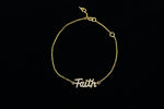 Load image into Gallery viewer, Faith Chain Diamond Bracelet in 14k Solid Gold, Natural Diamonds, Inspirational Jewelry, Gift for her, Handcrafted Jewelry, Word Bracelet
