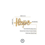 Load image into Gallery viewer, Hope Diamond Ring, 14kt Solid Gold, Natural Diamonds, Statement Word Ring, Affirmation Jewelry, Inspirational Jewelry, Ready To Ship
