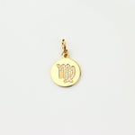 Load image into Gallery viewer, Virgo Horoscope Birth Sign Charm, 14k Solid Gold, Natural Diamonds, Zodiac Jewelry, Everyday Jewelry, Astrology Gift for her
