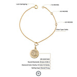 Load image into Gallery viewer, Cancer Horoscope Birth Sign Charm, 14k Solid Gold, Natural Diamonds, Zodiac Jewelry, Everyday Jewelry, Astrology Gift for her
