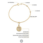 Load image into Gallery viewer, Virgo Horoscope Birth Sign Charm, 14k Solid Gold, Natural Diamonds, Zodiac Jewelry, Everyday Jewelry, Astrology Gift for her
