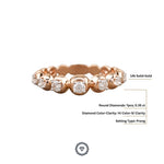 Load image into Gallery viewer, Bubble Design Diamonds Ring, Supporting Ring, Eternity Band, 14k Solid Gold, Natural Diamonds,  Perfect Gift For Her
