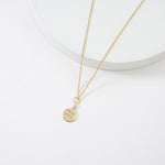 Load image into Gallery viewer, Aquarius Horoscope Birth Sign Charm, 14k Solid Gold, Natural Diamonds, Zodiac Constellation Everyday Jewelry, Astrology Gift
