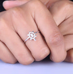 Load image into Gallery viewer, Turtle Diamond Ring, 14K Solid Gold, Natural Diamonds, Gift for her, Everyday Jewelry
