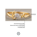 Load image into Gallery viewer, Diamond Love Ring In 14K Solid Gold, Proposal Ring With Natural Diamonds, Gift for Her
