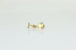 Load image into Gallery viewer, Kids Apple Diamond Stud Earrings, 14k Solid Gold, Natural Diamonds, Kids Jewelry, Gift for toddlers, girls and kids
