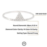 Load image into Gallery viewer, Triangle shape Diamond Ring, 14k Solid Gold, Natural Diamonds, Gift for her, Everyday Jewelry

