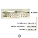 Load image into Gallery viewer, Round Diamond Band Ring, 14k Solid Gold, Supporting Diamond Band,  Natural Diamonds, Gift for her, Everyday Jewelry
