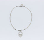 Load image into Gallery viewer, Hamsa Hand Diamond Charm Pendant, 14k Solid Gold, Small Hamsa Necklace,  Natural Diamonds, Everyday Protection Bracelet, Gift for her
